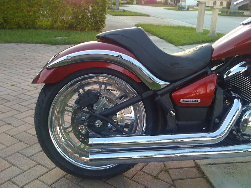 MeanCycles 240 wide tire kit installed with Pics!!! Kawasaki